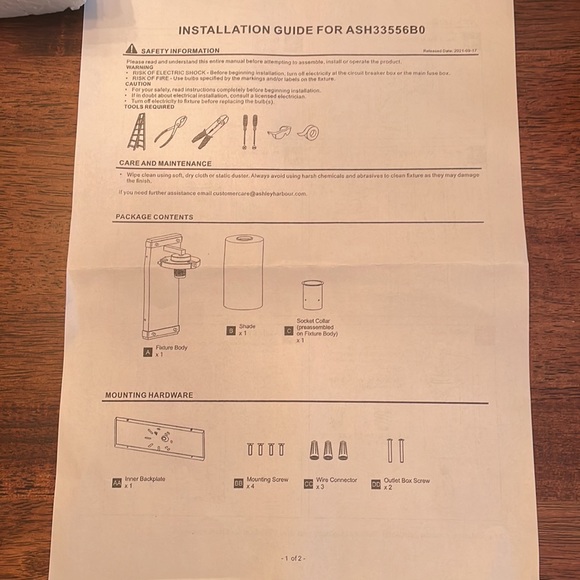 Ashley harbour 1 light natural iron wall lantern sconce - Picture 10 of 13